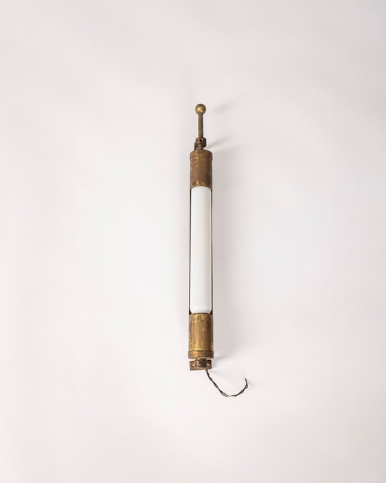 Image 1 of Lampe murale vintage 1940S en laiton ajustable Design italien