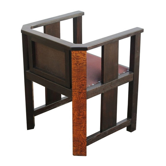 Image 1 of Chaise longue vintage en bois de chêne Art déco, années 1920