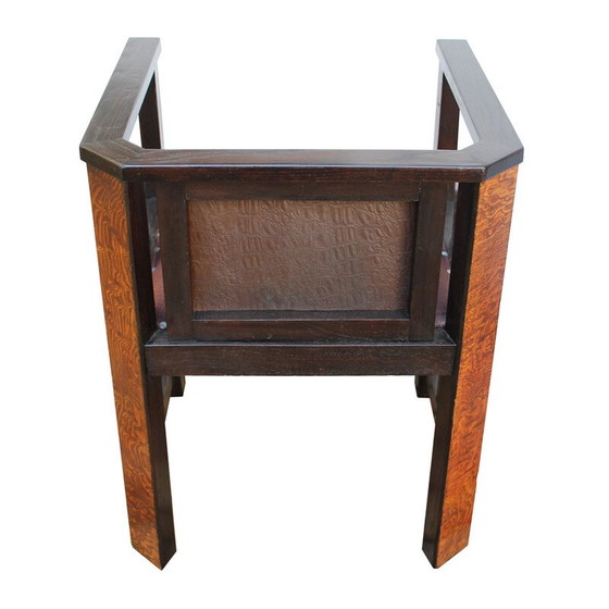 Image 1 of Chaise longue vintage en bois de chêne Art déco, années 1920