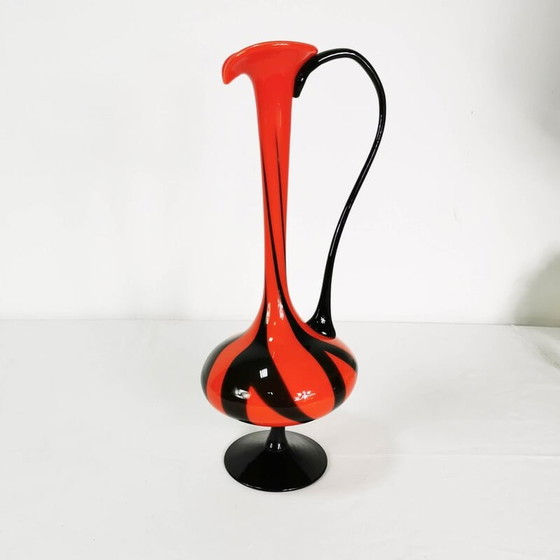 Image 1 of Vase vintage en verre teinté épais, Italie 1970