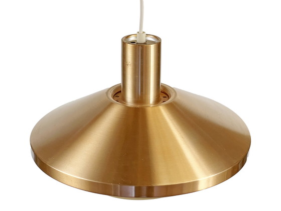 Image 1 of Lampe suspendue en aluminium couleur cuivre de Lyskaer Belysning. Danemark 1970S