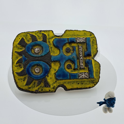 Poignée de porte vintage en céramique JAN NOLF, fabriquée en Belgique