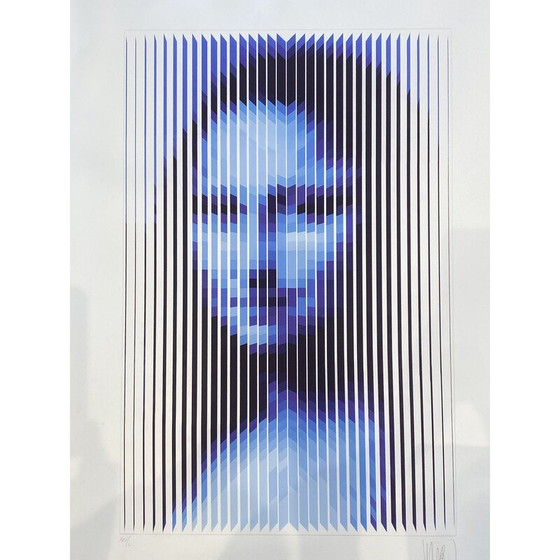 Image 1 of Sérigraphie vintage Yvaral de Mona Lisa