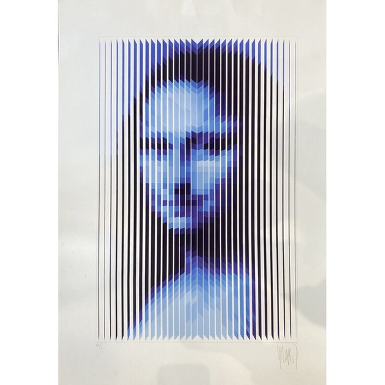 Image 1 of Sérigraphie vintage Yvaral de Mona Lisa