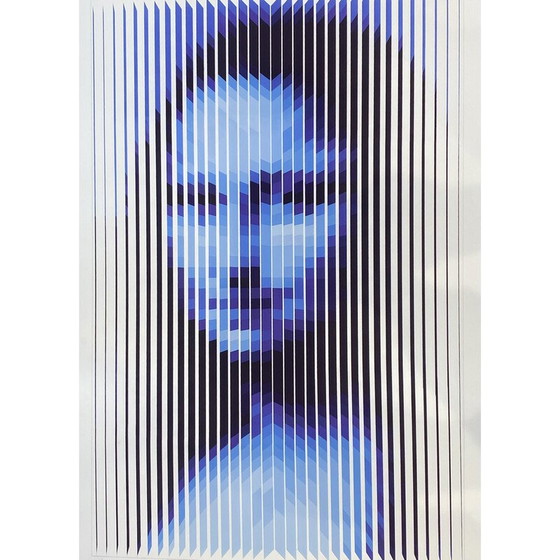 Image 1 of Sérigraphie vintage Yvaral de Mona Lisa
