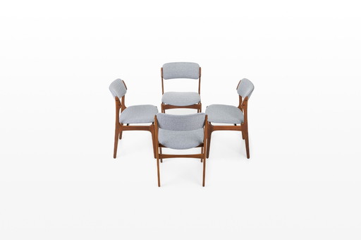 Chaises de salle à manger par Erik Buch pour Odense Maskinnedkeri, Danemark, 1960S, ensemble de 4