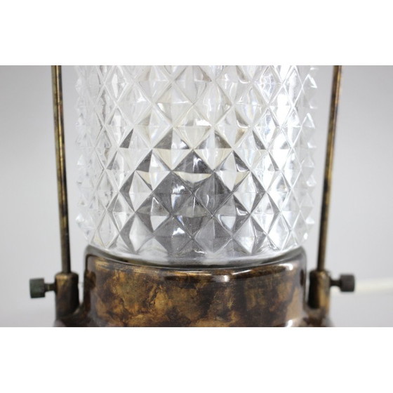 Image 1 of Lampe de table vintage en verre et métal par Lidokov, Tchécoslovaquie, années 1970