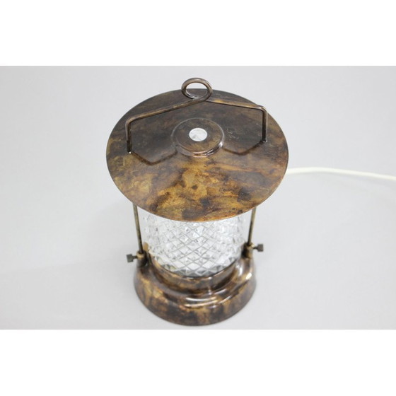 Image 1 of Lampe de table vintage en verre et métal par Lidokov, Tchécoslovaquie, années 1970