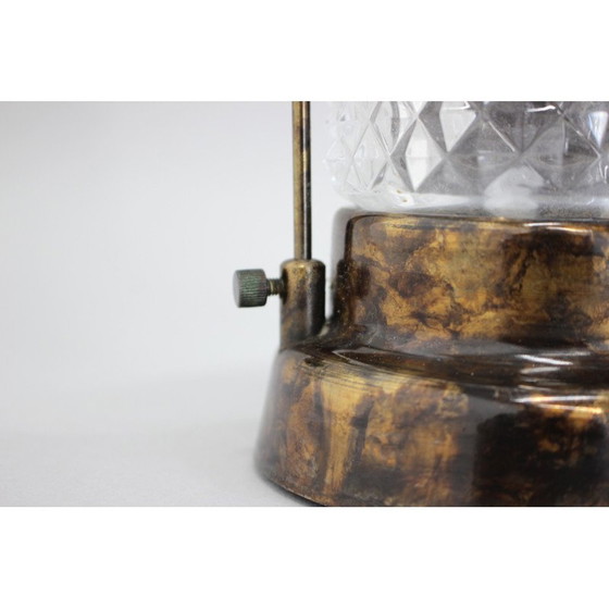 Image 1 of Lampe de table vintage en verre et métal par Lidokov, Tchécoslovaquie, années 1970