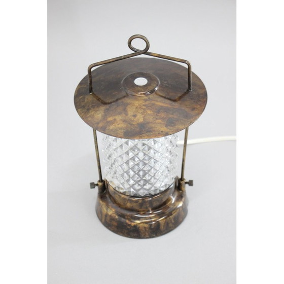 Image 1 of Lampe de table vintage en verre et métal par Lidokov, Tchécoslovaquie, années 1970