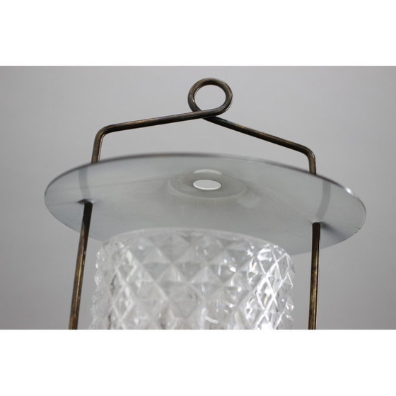 Image 1 of Lampe de table vintage en verre et métal par Lidokov, Tchécoslovaquie, années 1970