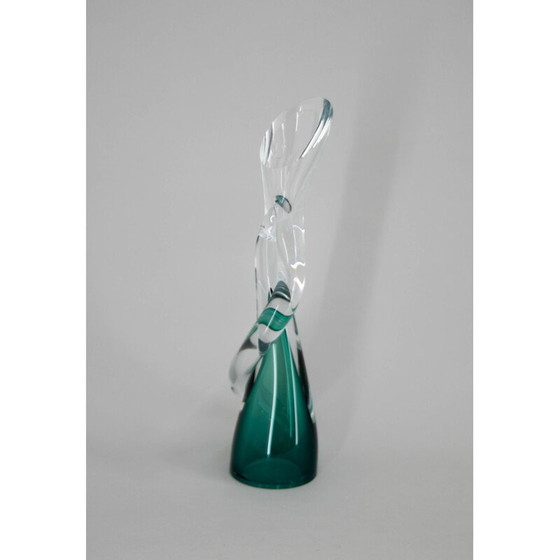 Image 1 of Vase vintage en verre d'art, Tchécoslovaquie 1960