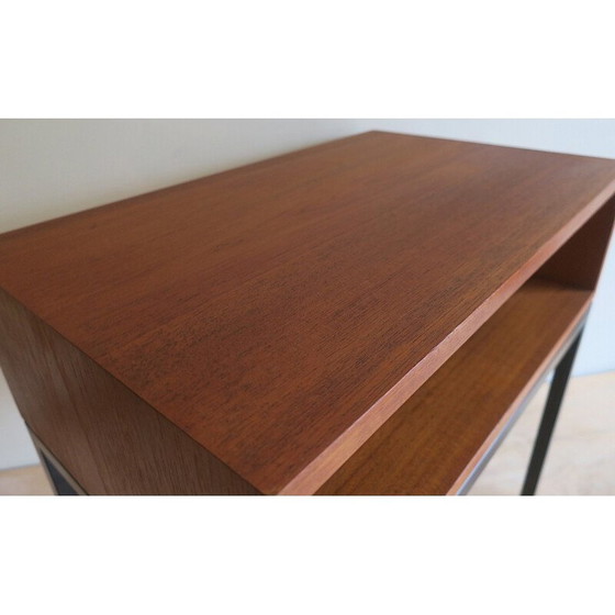 Image 1 of Console vintage en teck massif et métal par Florence Knoll pour Knoll International, 1960