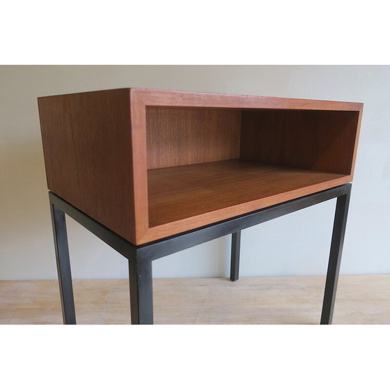 Image 1 of Console vintage en teck massif et métal par Florence Knoll pour Knoll International, 1960