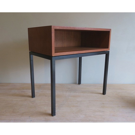 Image 1 of Console vintage en teck massif et métal par Florence Knoll pour Knoll International, 1960