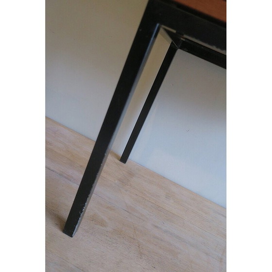 Image 1 of Console vintage en teck massif et métal par Florence Knoll pour Knoll International, 1960