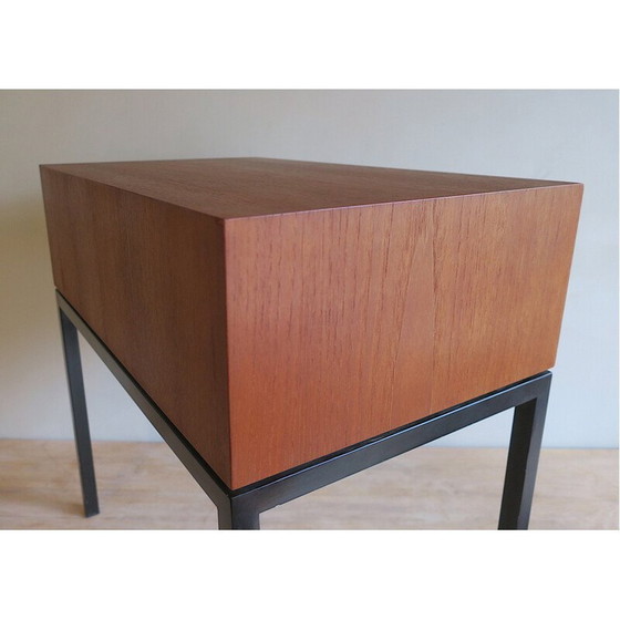 Image 1 of Console vintage en teck massif et métal par Florence Knoll pour Knoll International, 1960
