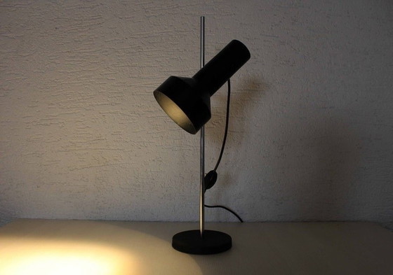 Image 1 of Lampe de bureau en métal noir des années 70