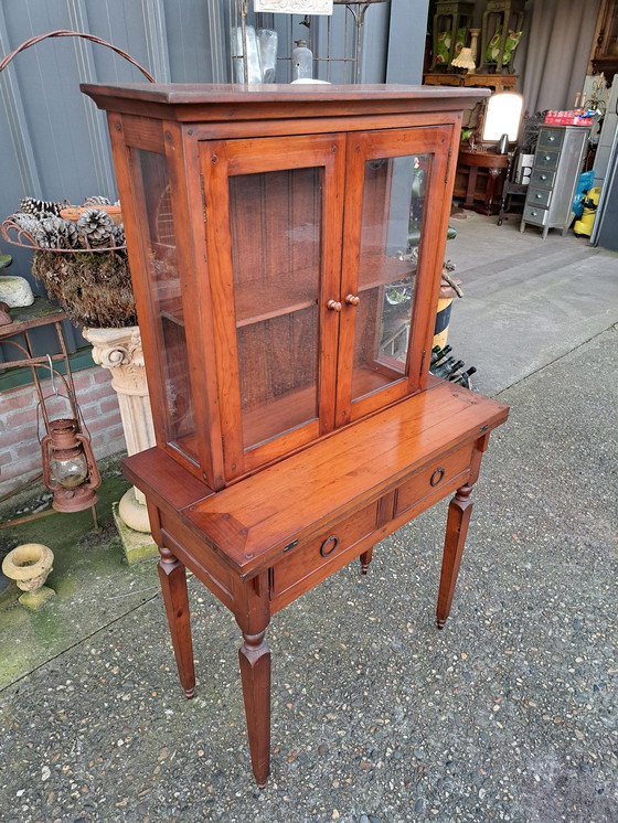 Image 1 of Vitrine ancienne, Bureau, Secretaire Dim. 81 x 41/22cm et 146cm de haut