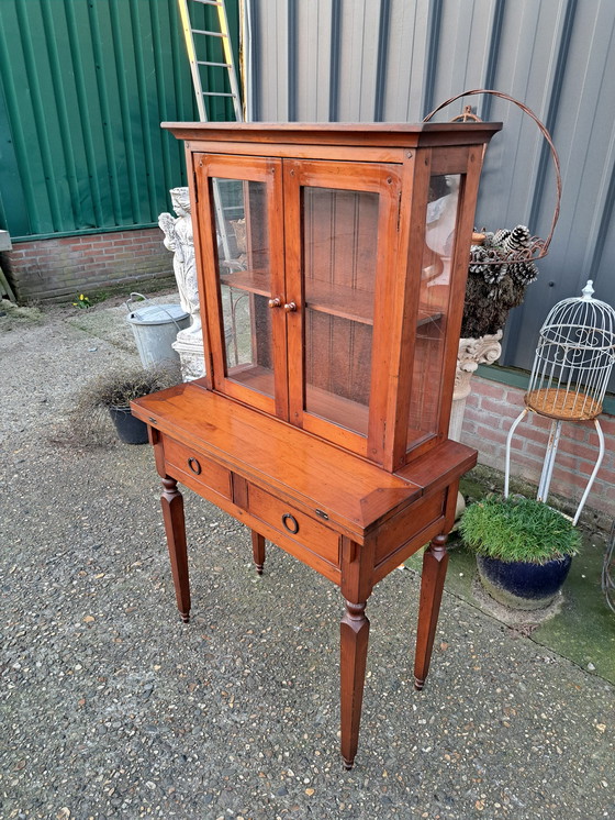 Image 1 of Vitrine ancienne, Bureau, Secretaire Dim. 81 x 41/22cm et 146cm de haut