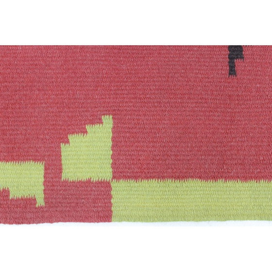 Image 1 of Tapis géométrique vintage, Tchécoslovaquie 1970