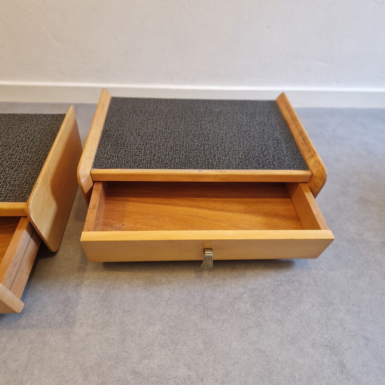 Image 1 of 50's 2 Tables de nuit vintage Tables de nuit flottantes