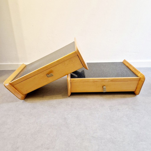 50's 2 Tables de nuit vintage Tables de nuit flottantes