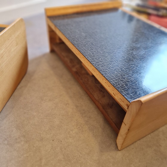 Image 1 of 50's 2 Tables de nuit vintage Tables de nuit flottantes