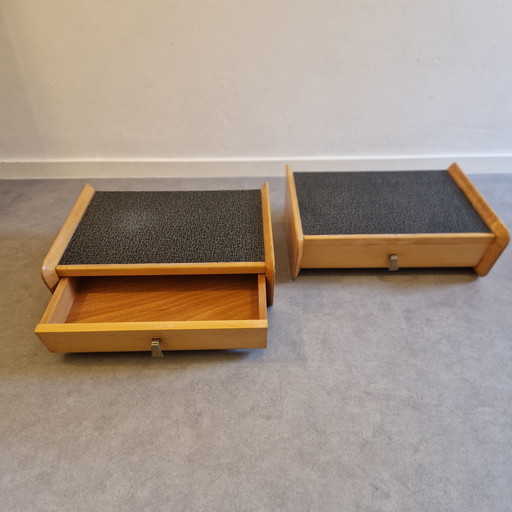 50's 2 Tables de nuit vintage Tables de nuit flottantes