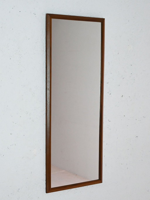 Miroir Vintage Scandinave Rectangulaire en Chêne - Miroir Mural Minimaliste Mid-Century