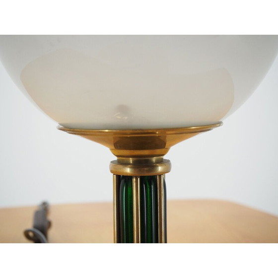Image 1 of Lampe de table vintage art déco en laiton