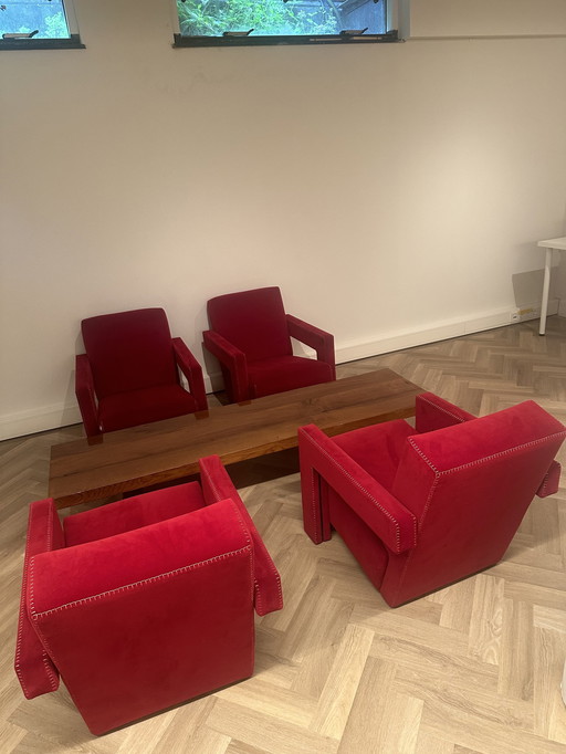 4x Cassina Utrecht Rietveld chaie