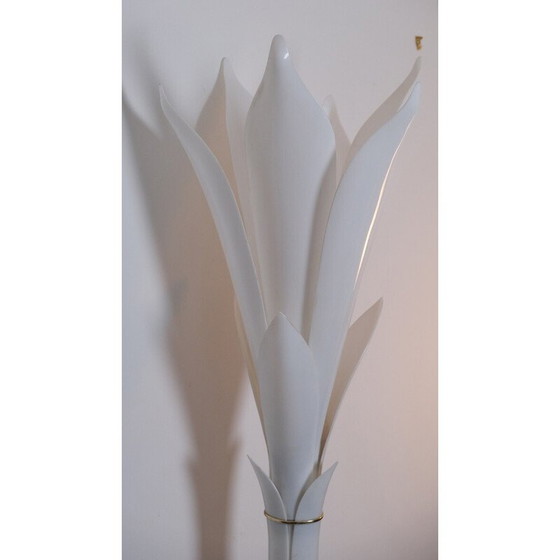 Image 1 of Lampadaire Tulipe vintage en perspex et laiton pour Rougier, Canada 1980