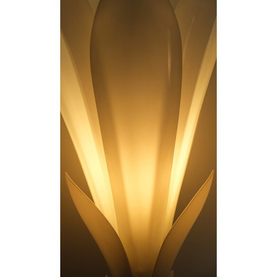 Image 1 of Lampadaire Tulipe vintage en perspex et laiton pour Rougier, Canada 1980
