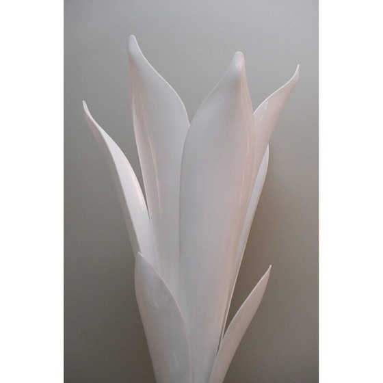 Image 1 of Lampadaire Tulipe vintage en perspex et laiton pour Rougier, Canada 1980