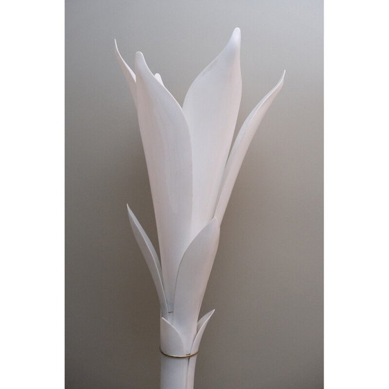Image 1 of Lampadaire Tulipe vintage en perspex et laiton pour Rougier, Canada 1980