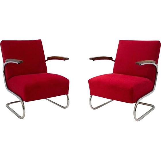 Image 1 of Fauteuil tubulaire chromé Type S 411 de Mücke Melder