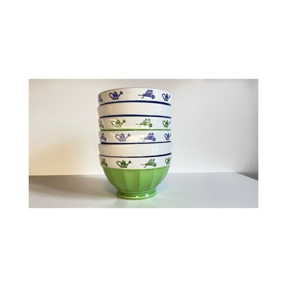 Image 1 of Ensemble de 6 bols en porcelaine italienne vintage Saturnia
