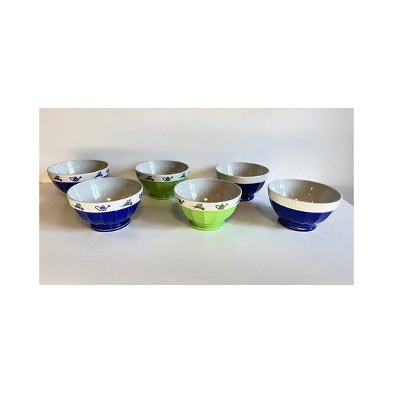 Image 1 of Ensemble de 6 bols en porcelaine italienne vintage Saturnia