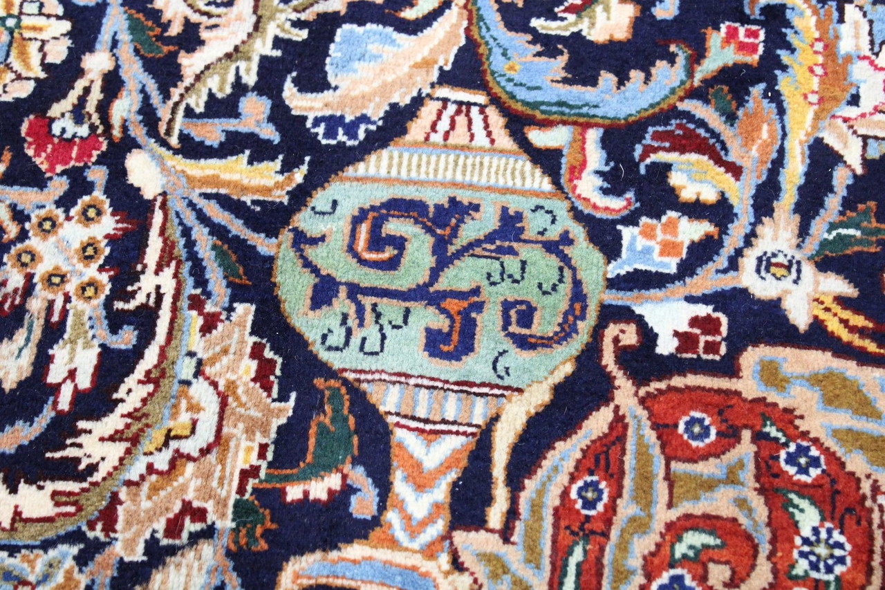 Tapis Kerman persan ancien en laine nouée à la main nouée à