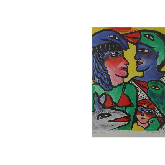 Image 1 of Lithographie vintage d'Ulrika Hydman Vallien, 1999