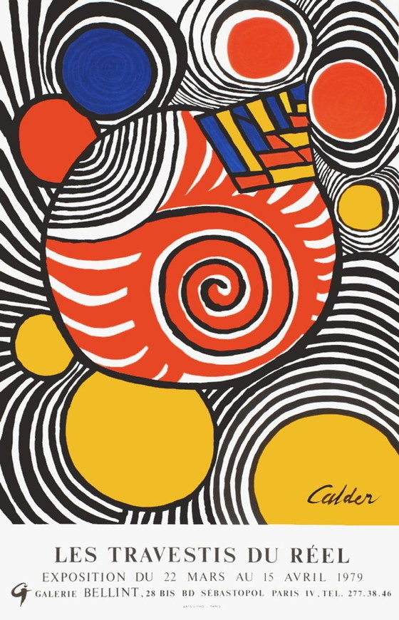Image 1 of Affiche vintage d'Alexandre Calder, 1979