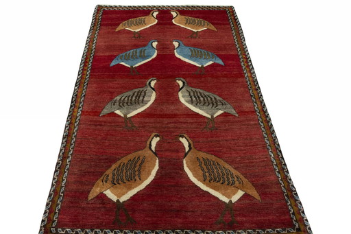 Tapis nomade Gabbeh noué à la main - 215 X 124 cm