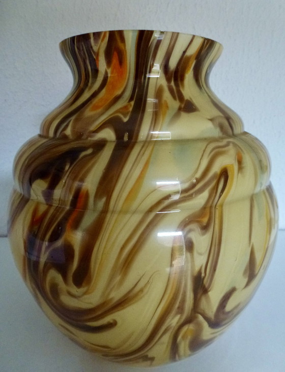 Image 1 of Vase en opaline Scailmont Art déco, Henri Heemskerk.