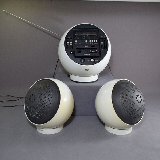 Image 1 of Radio Vintage avec 2 haut-parleurs Weltron 'Space Ball' 2004