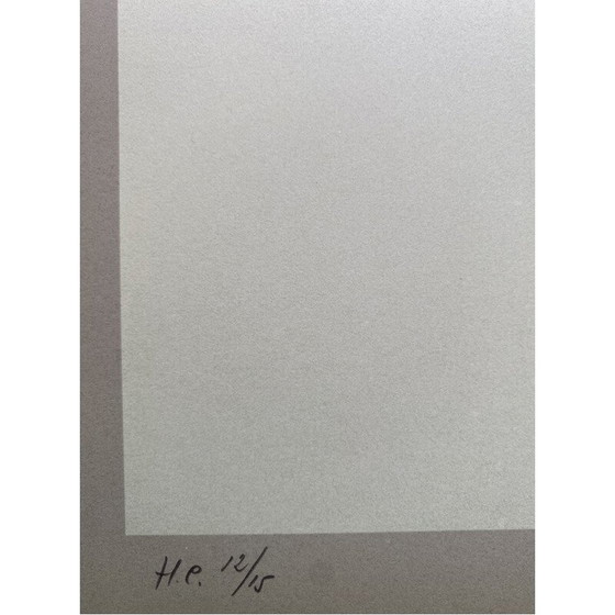 Image 1 of Photolithographie vintage "Tribute to Vasarely" de Jim Bird, Barcelone, années 1970