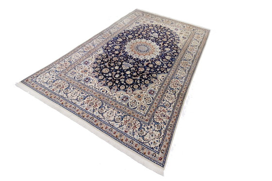 Image 1 of Tapis persan noué à la main original Naïn 9 La fine avec soie 320 X 202 cm Top condition