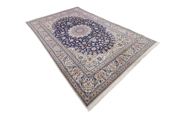 Image 1 of Tapis persan noué à la main original Naïn 9 La fine avec soie 320 X 202 cm Top condition