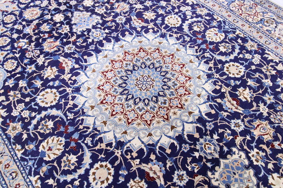 Image 1 of Tapis persan noué à la main original Naïn 9 La fine avec soie 320 X 202 cm Top condition