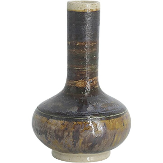 Image 1 of Vase vintage N°13 en grès de Gunnar Borg pour Höganäs Keramik, Suède 1960